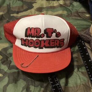 Vintage Mr. Ts Hookers SnapBack Trucker Hat Nissin OS